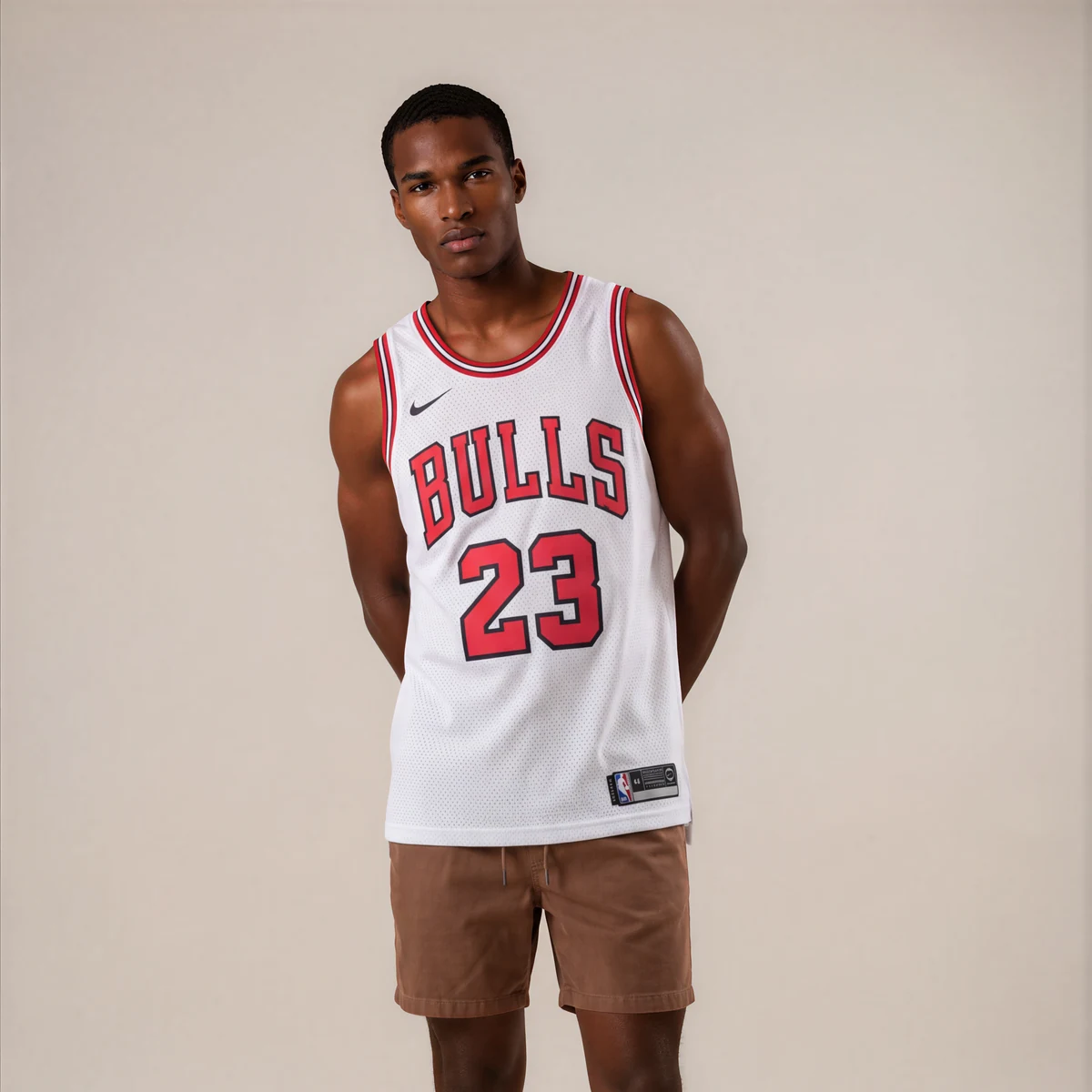 גופיית NBA מייקל ג׳ורדן שיקגו בולס לבנה