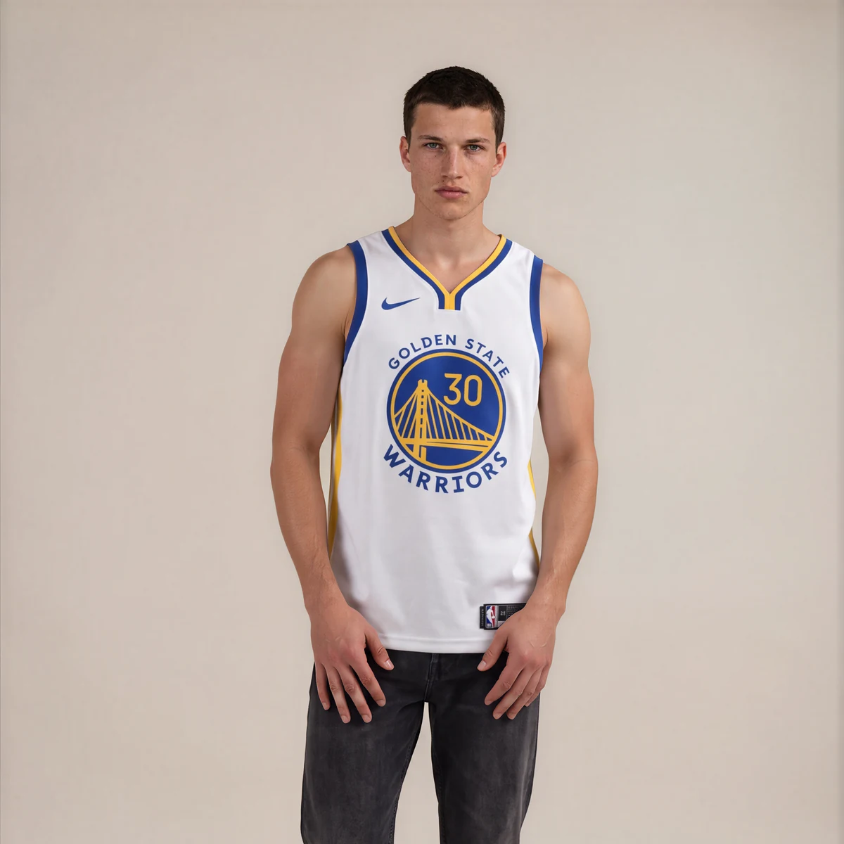גופיית NBA סטפן קרי גולדן סטייט ווריורס לבנה