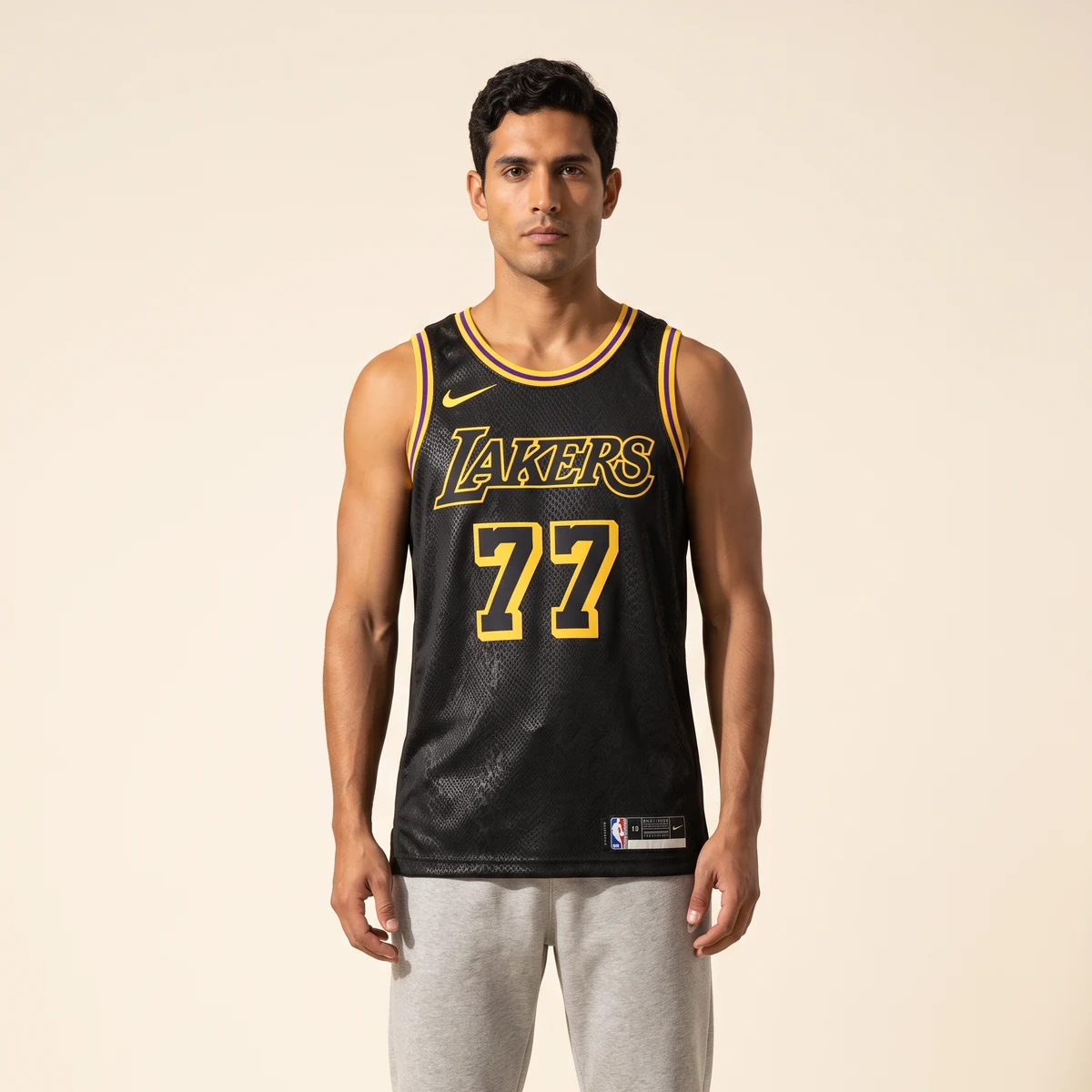 גופיית NBA לוקה דונצ׳יץ׳ לוס אנג׳לס לייקרס שחורה