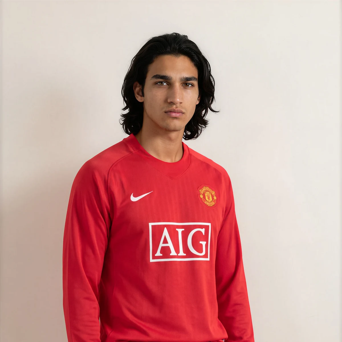 Maillot Manchester United Rétro Finale Ligue des champions 2007/08 Domicile Manches longues