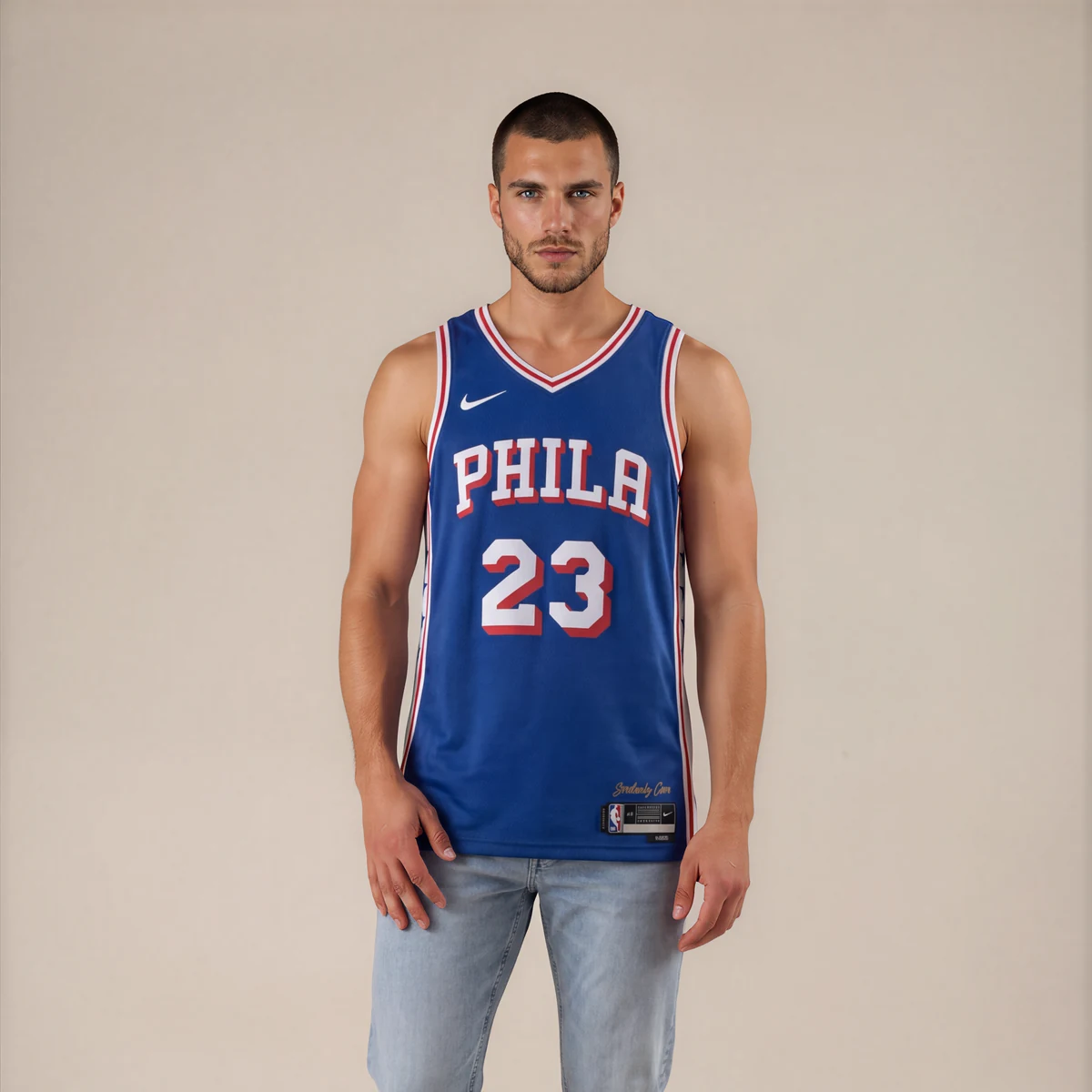 גופיית NBA לברון ג׳יימס פילדלפיה סיקסרס כחולה